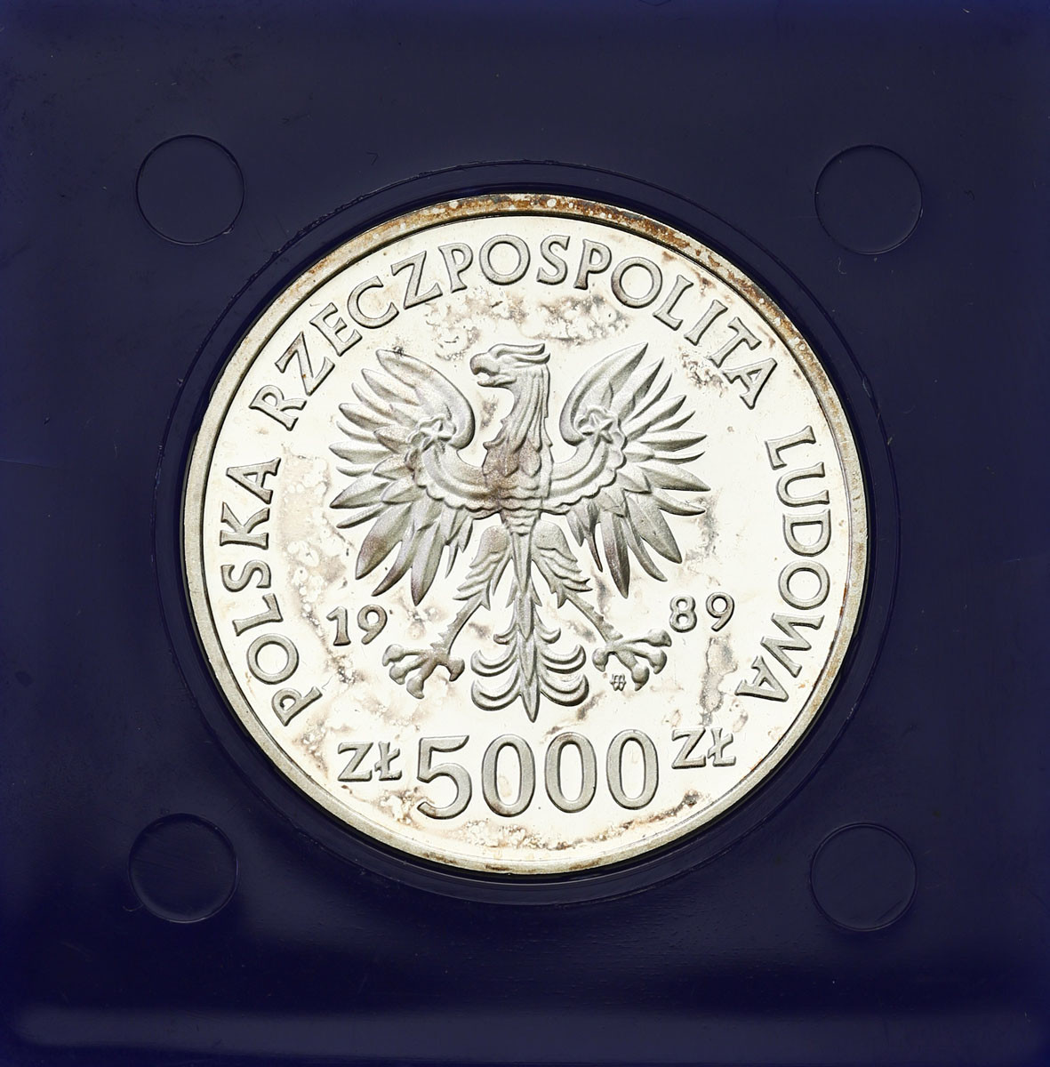 PRL. 5000 złotych 1989 Jagiełło popiersie